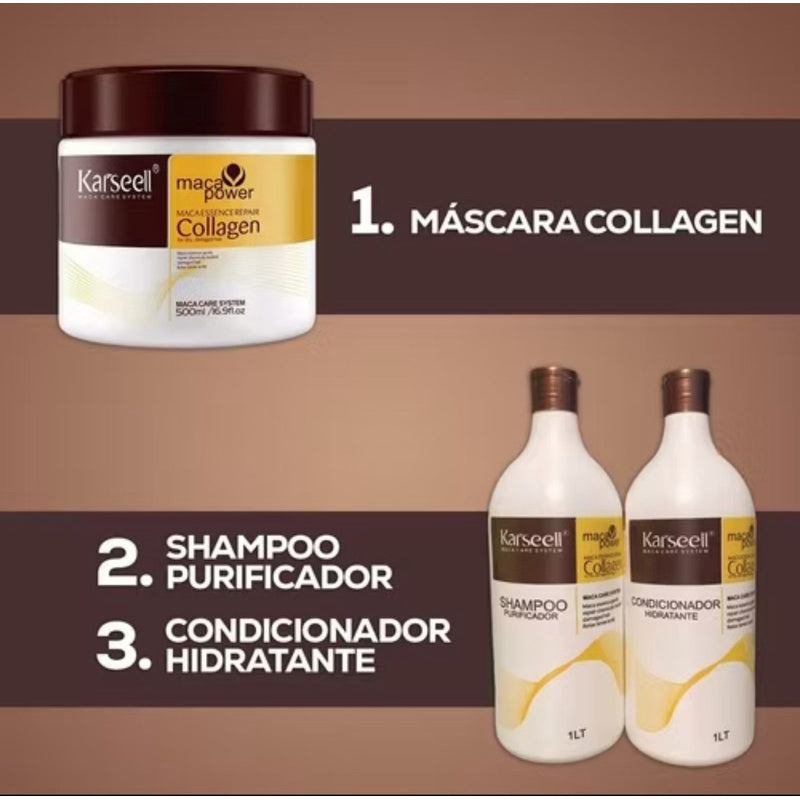 Kit Karseell Completo – Hidratação Intensa, Brilho e Menos Frizz