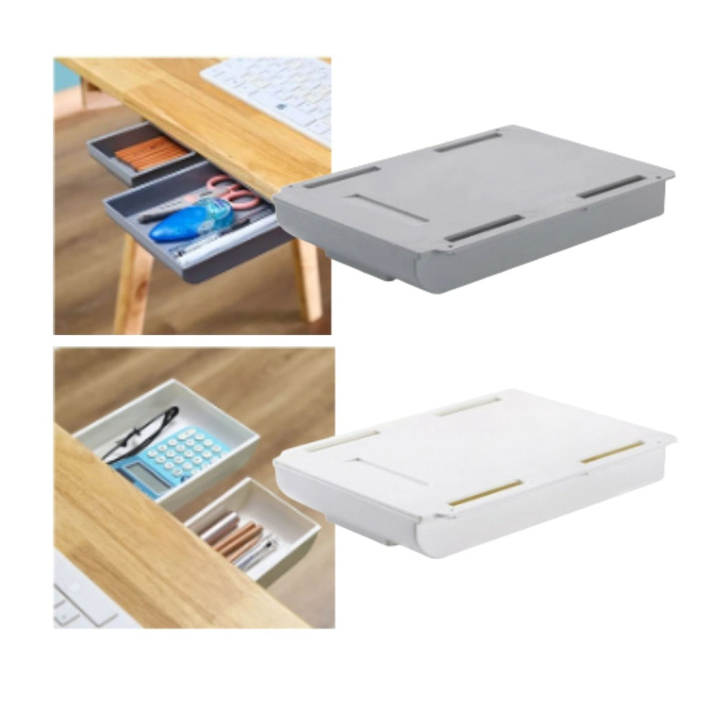 Gaveta Adesiva Oculta Multiuso para Organizar sua Mesa com Mais Praticidade