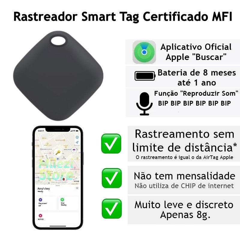 Rastreador Bluetooth para iPhone – Encontre Chaves, Bolsa e Pets em Segundos