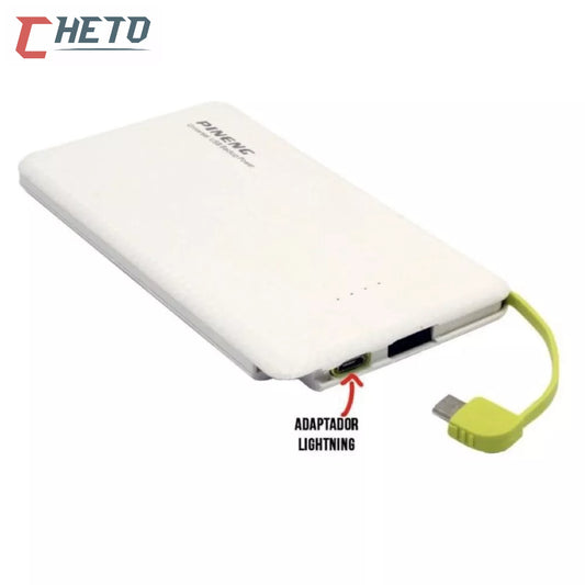 Power Bank Pineng Original Portátil — bateria extra para rotina, viagem e trabalho