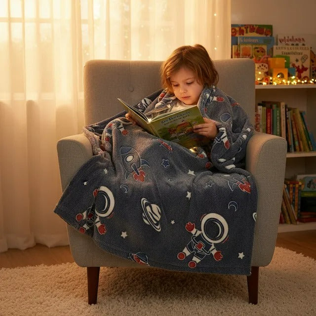 Manta Infantil que Brilha no Escuro – Noites Mágicas e Confortáveis para Crianças