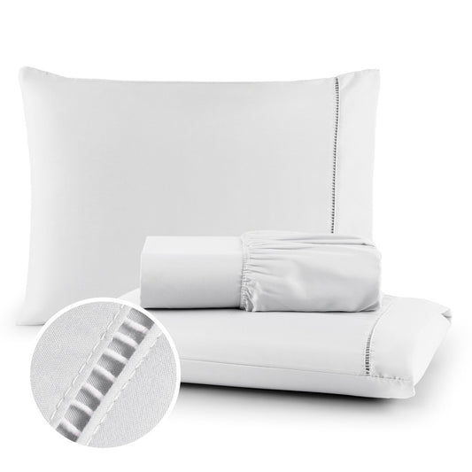 Jogo de Lençol 400 Fios – Toque Macio, Ajuste Perfeito e Mais Conforto