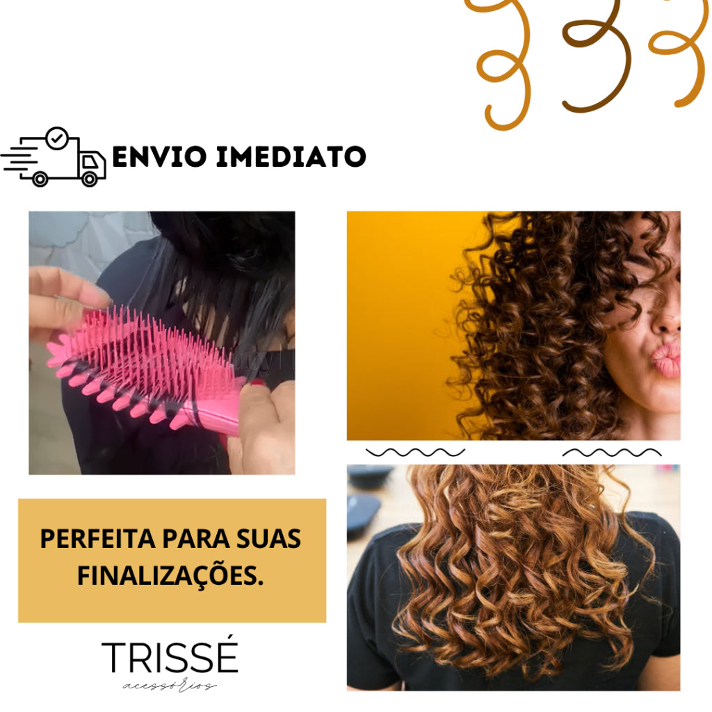 Escova Onda para Cachos Mais Definidos, Menos Frizz e Finalização Mais Fácil
