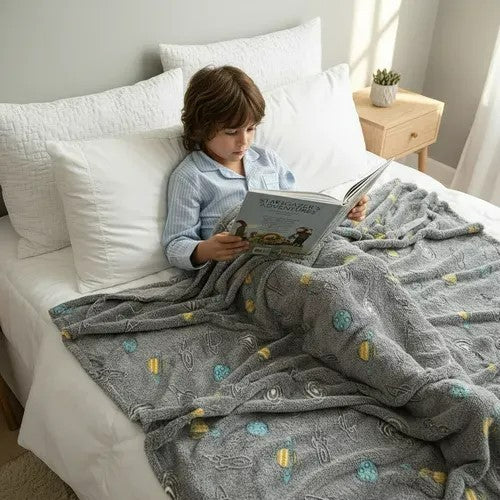 Manta Infantil que Brilha no Escuro – Noites Mágicas e Confortáveis para Crianças